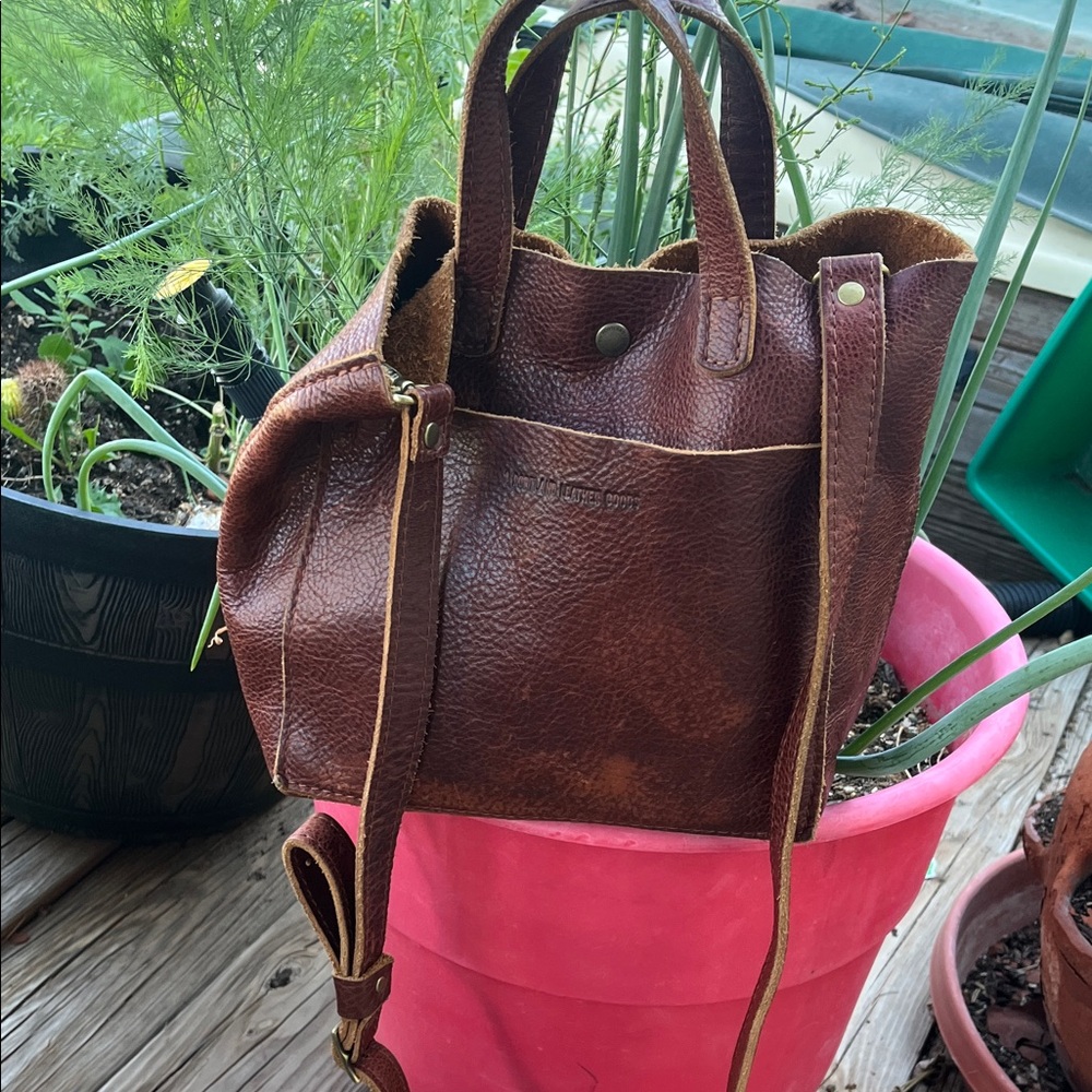 Brown Leather Tote Bag